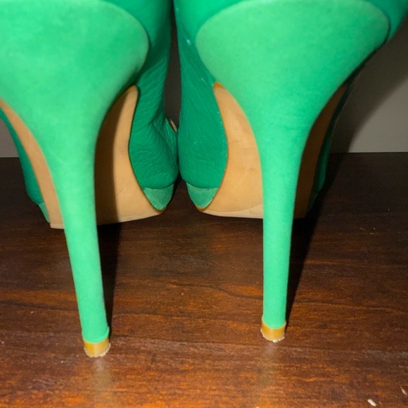 Zara Emerald Green Heeled Sandals - Picture 5 of 14